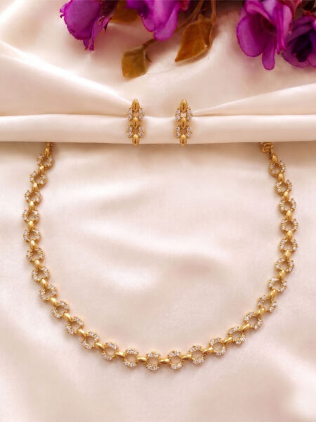 Golden & AD Diamond Grain Choker Set