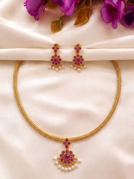 Ruby pink necklace