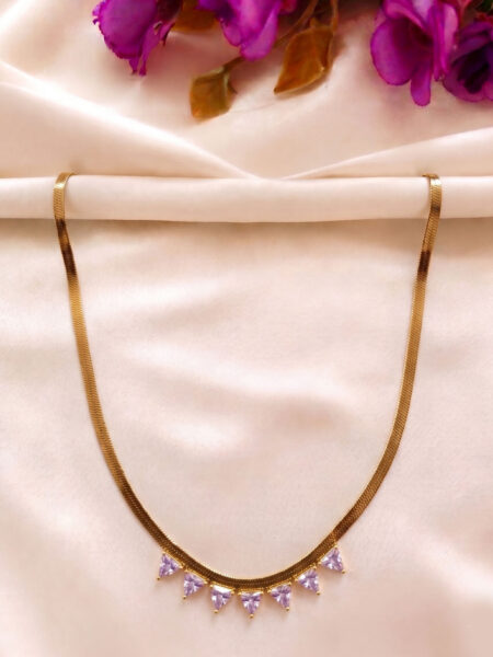anti tarnish white crystal pendant necklace